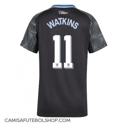 Camisa de time de futebol Aston Villa Ollie Watkins #11 Replicas 2º Equipamento Feminina 2025-26 Manga Curta Camisa de time de futebol Aston Villa Ollie Watkins #11 Replicas 2º Equipamento Feminina 2025-26 Manga Curta